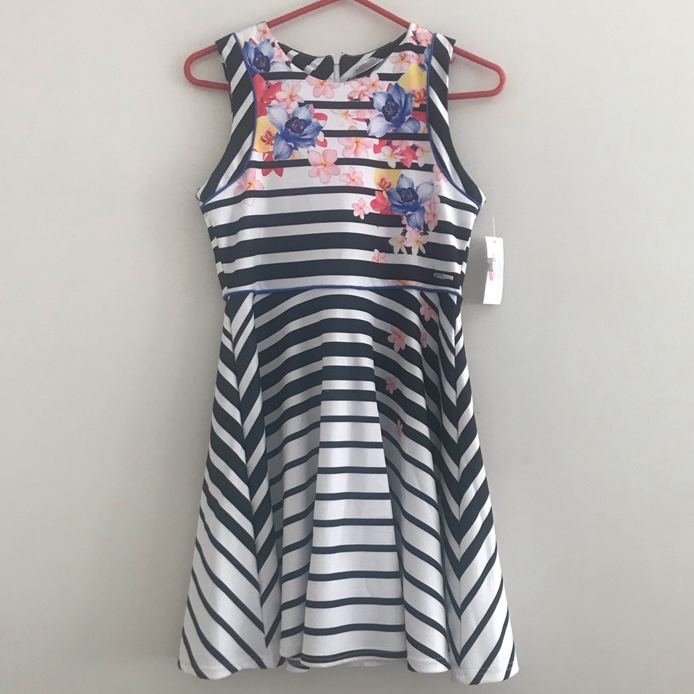 Foral/Striped Dress